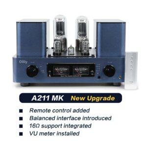 Oilily A211 MK Tube Amplifier: 211×2 Single-Ended Class A Integrated Amplifier, Hand-Built, High-End Hi-Fi Power Amplifier