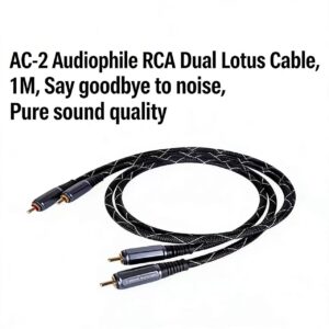 TONE WINNER AC-2 Dual-Ended RCA Cable: Analog Hi-Fi Audio Cable for Connecting CD Players to Amplifiers