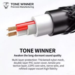 TONE WINNER SC-2 High-End Hi-Fi Speaker Cable: Dedicated Cable for Main Speakers and Amplifier-to-Speaker Connections